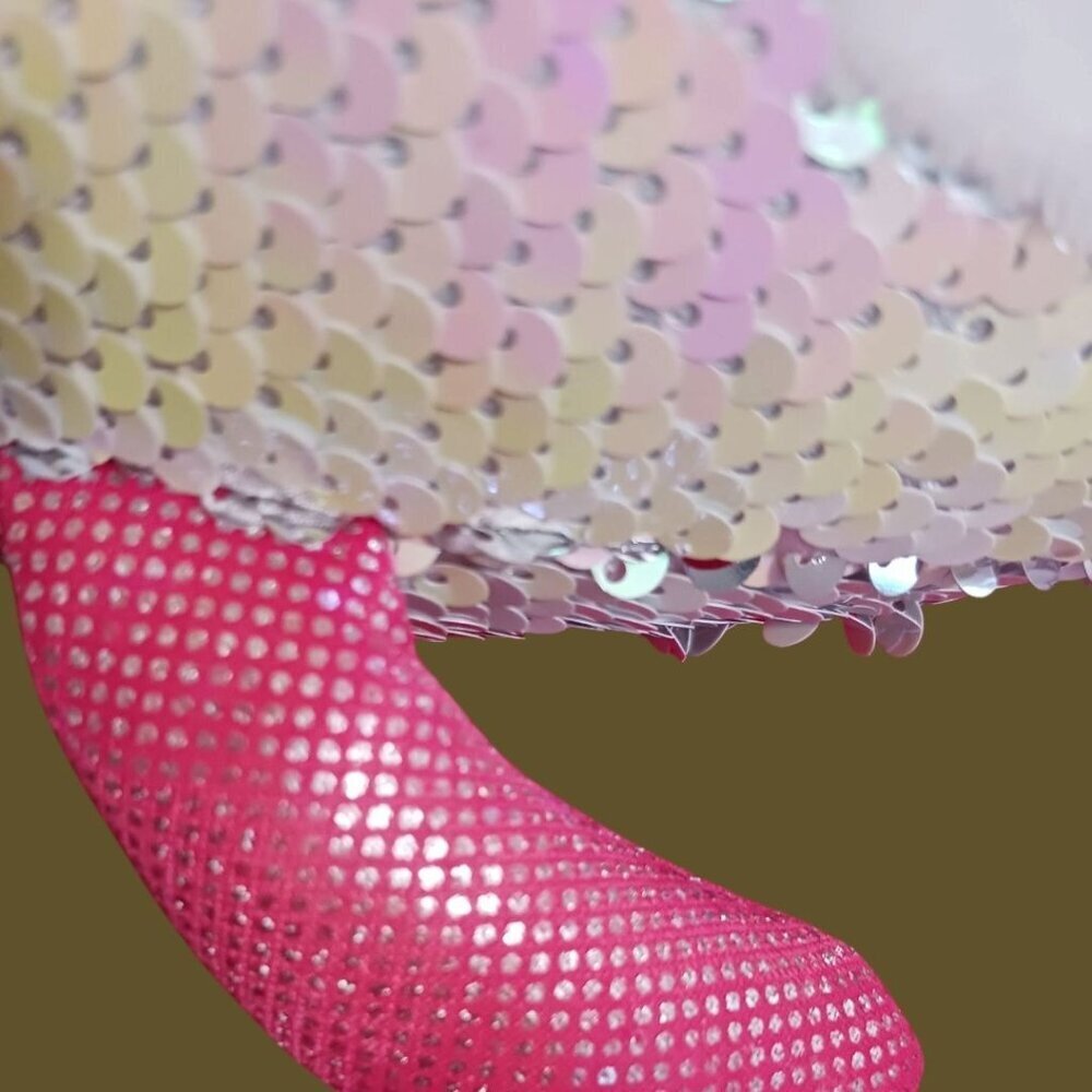 In Motion Design Reversible Sequin Plush Toy With Pink Sparkly Arms & Legs Rainb - Picture 3 of 10